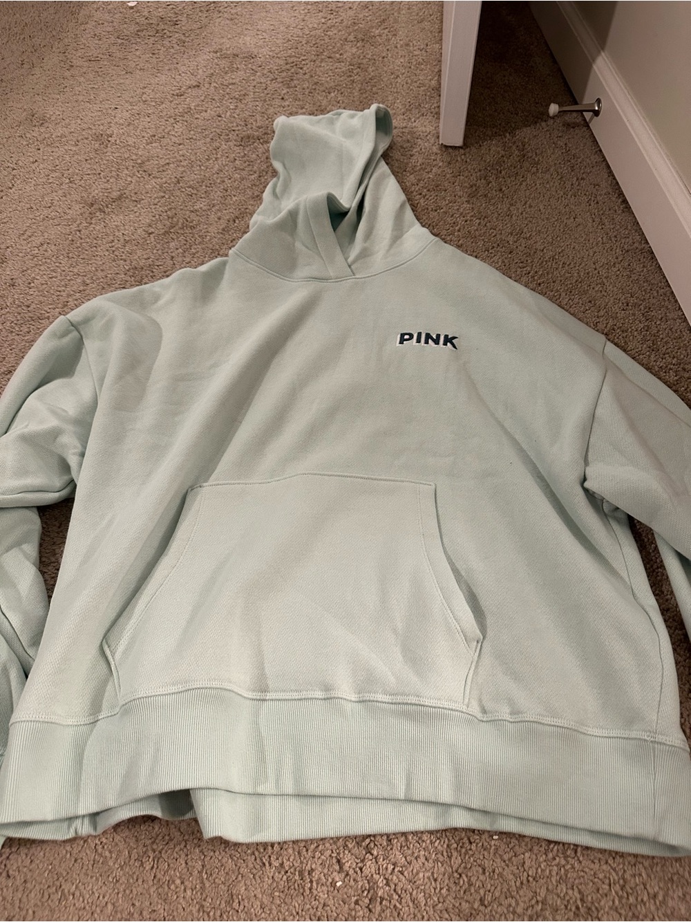 PINK Victoria's Secret Mint Green Pullover Hoodie
